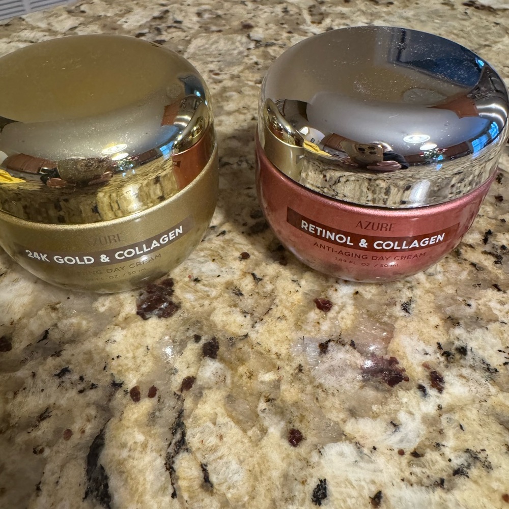 Azuré Gold and Red Anti-Aging Cream Set New with Seal.  You get both jars!!